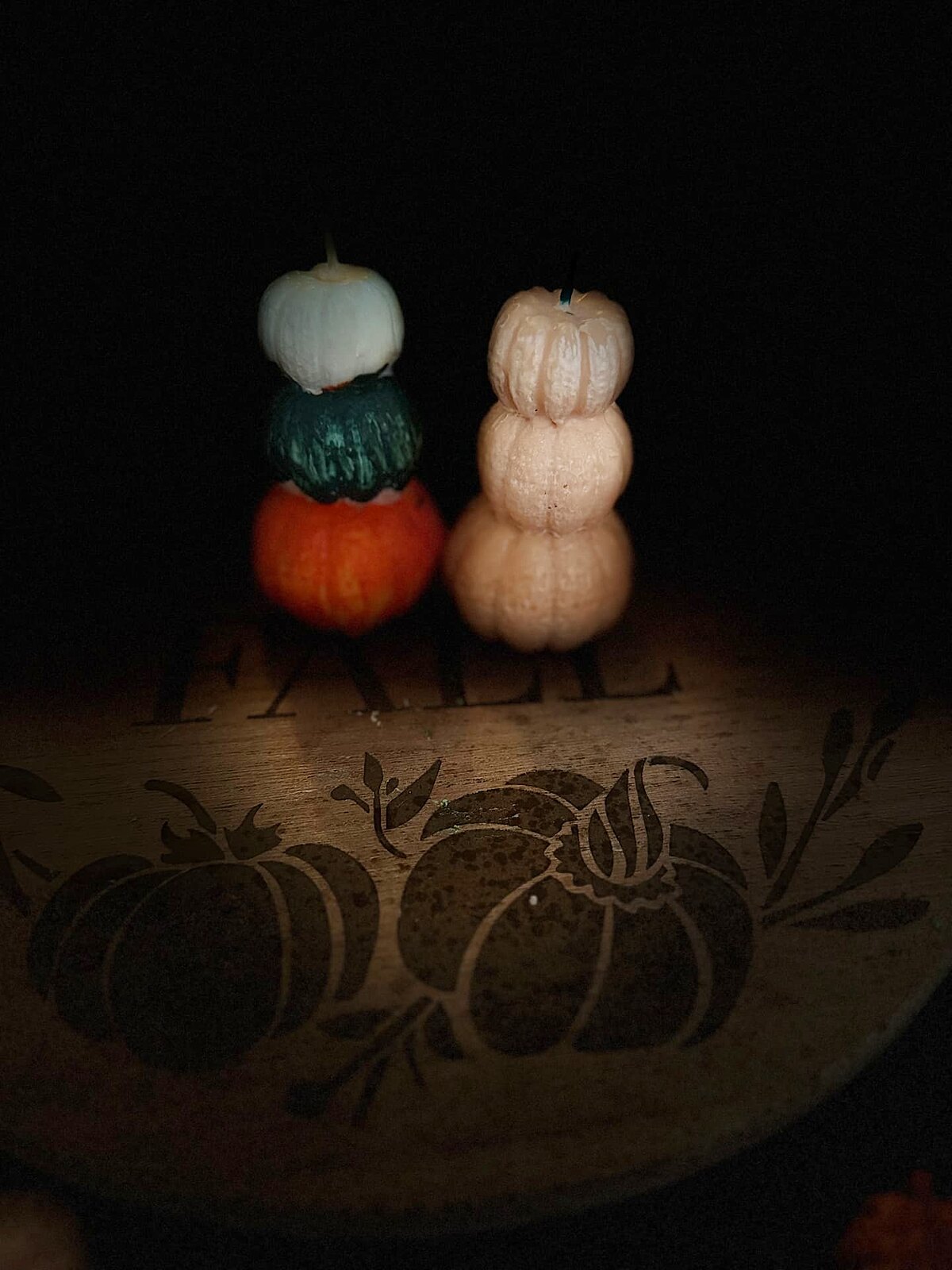 Pumpkins by candlelight