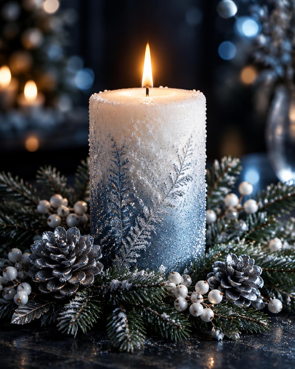 Winter collection candle